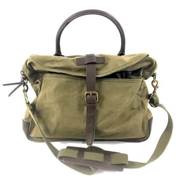 J. Crew Other - J. Crew Green Carson Cotton Canvas Messenger Bag